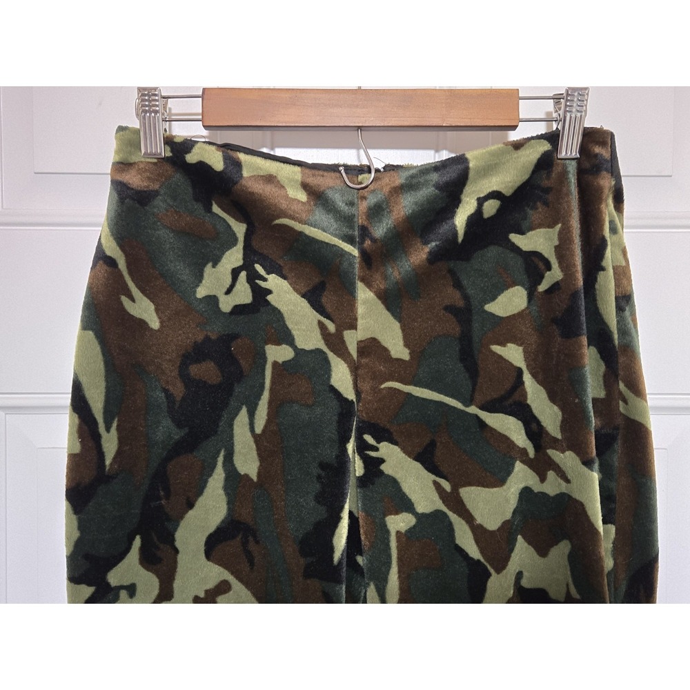 Lip Service Pants Vintage Y2K Camo Womens‎ Size Large Velour 30x31 Los Angeles - Picture 2 of 8